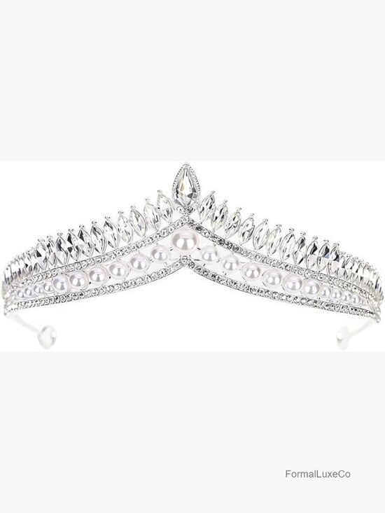 Rhinestone Crystal Tiara Crown Wedding Headband for Brides and Bridesmaids